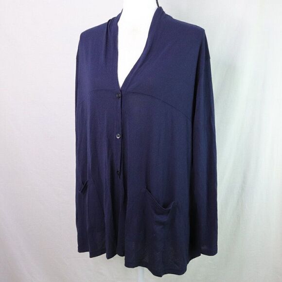 Masai | Button Up Long Sleeve Top Large Viscose - Picture 1 of 7